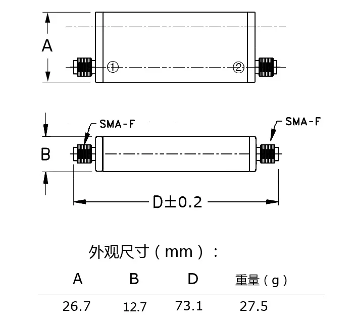 320 ~ 400MHz UHF band pass filter, SMA interface