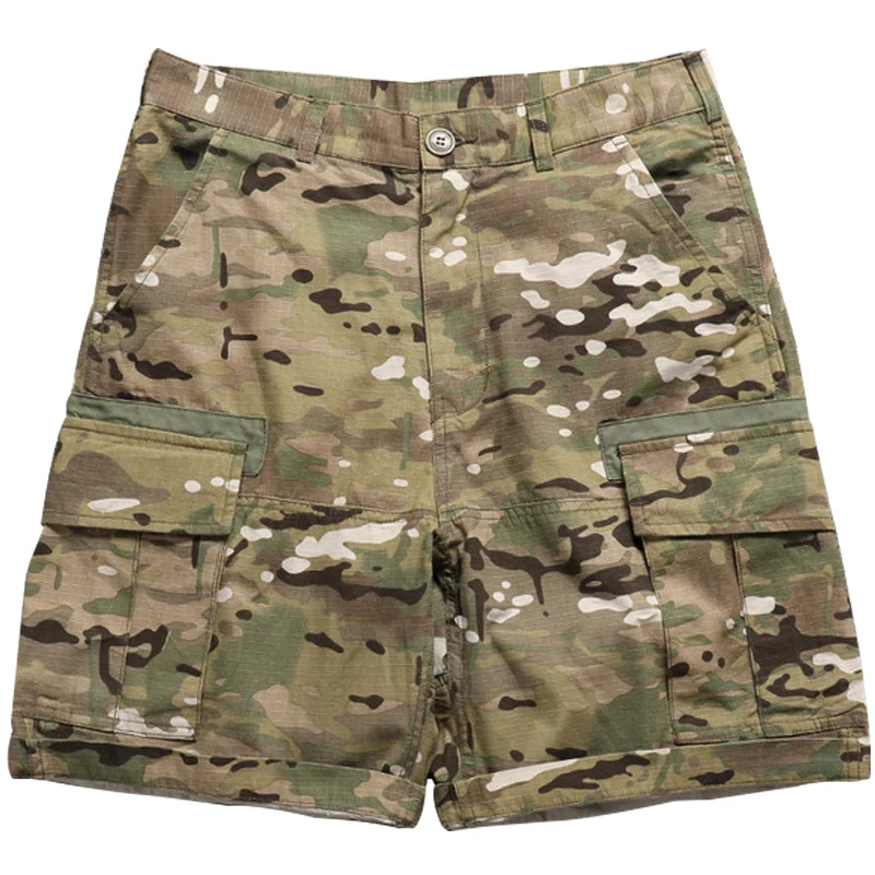 Japanese Fashion WTAPS Workwear Shorts Men\'s Camouflage Casual Loose Half Pants Summer Vintage Casual Cityboy Y2k Youth Male