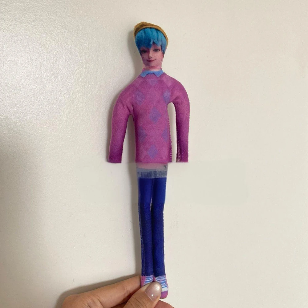 Movie Kpop Demon Hunters Saja Boys Cosplay Doll Abstract Joint Twistable Figure Plush Stuffed Cotton Dolls Room Decoration