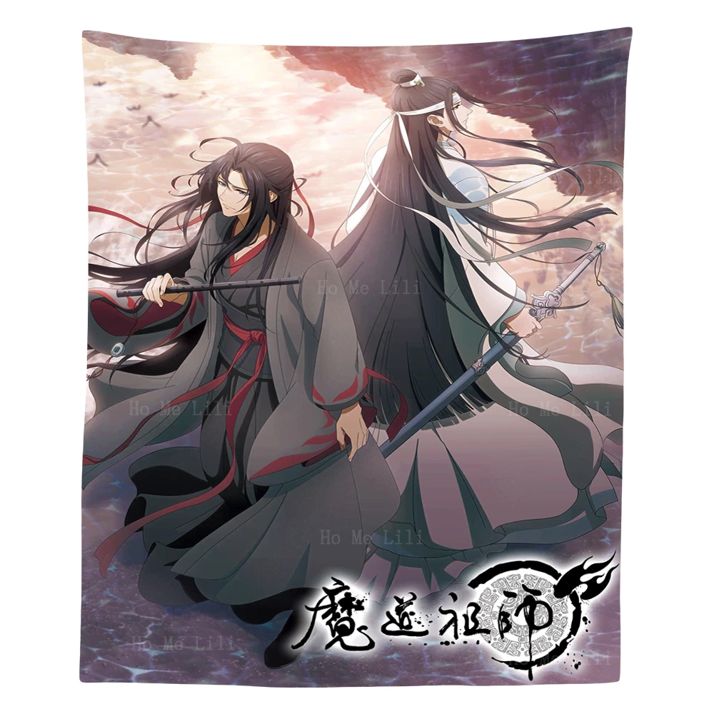 Anime Characters Wei Wuxian And Blue Forget Machine Tapestry By Ho Me Lili For Livingroom Decor