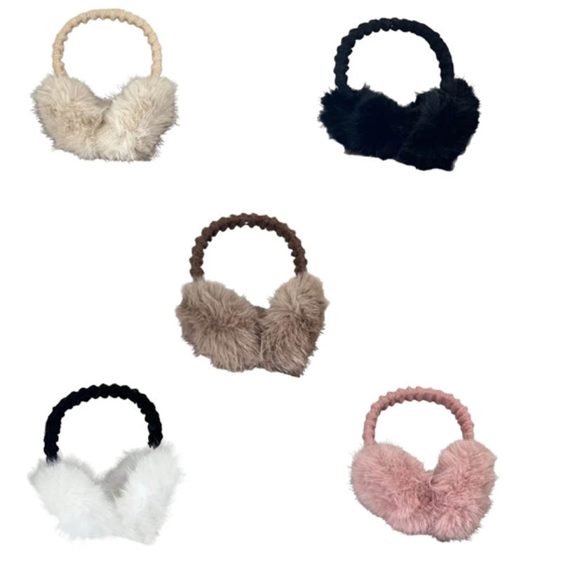 Cache-oreilles en peluche pour femmes filles, chauffe-oreilles par temps froid, protège-oreilles protection pour activités