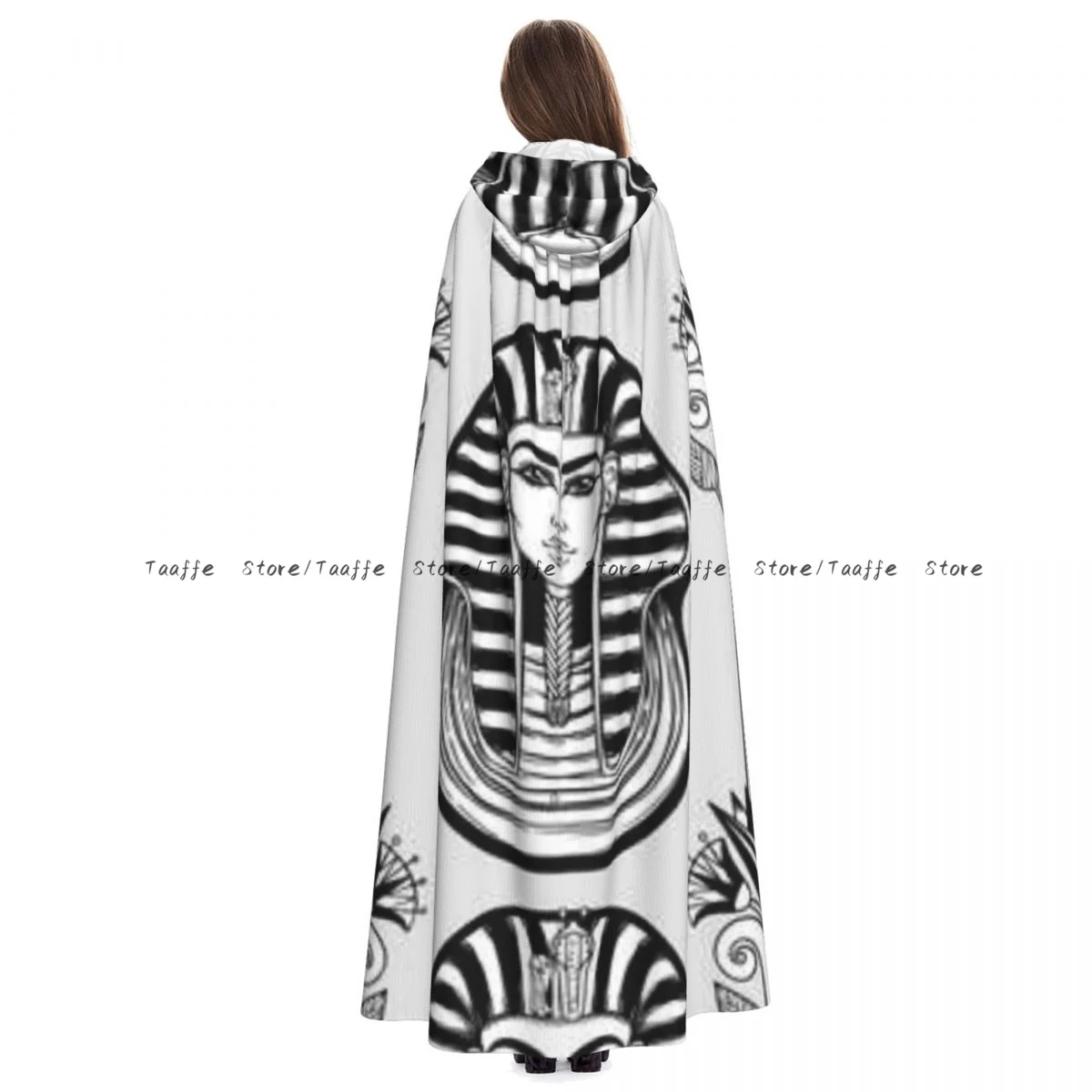 

Adult Ancient Egypt Vintage Egyptian Gods Cloak Cape Hooded Medieval Costume Witch Wicca Vampire Halloween Costume Dress Coat