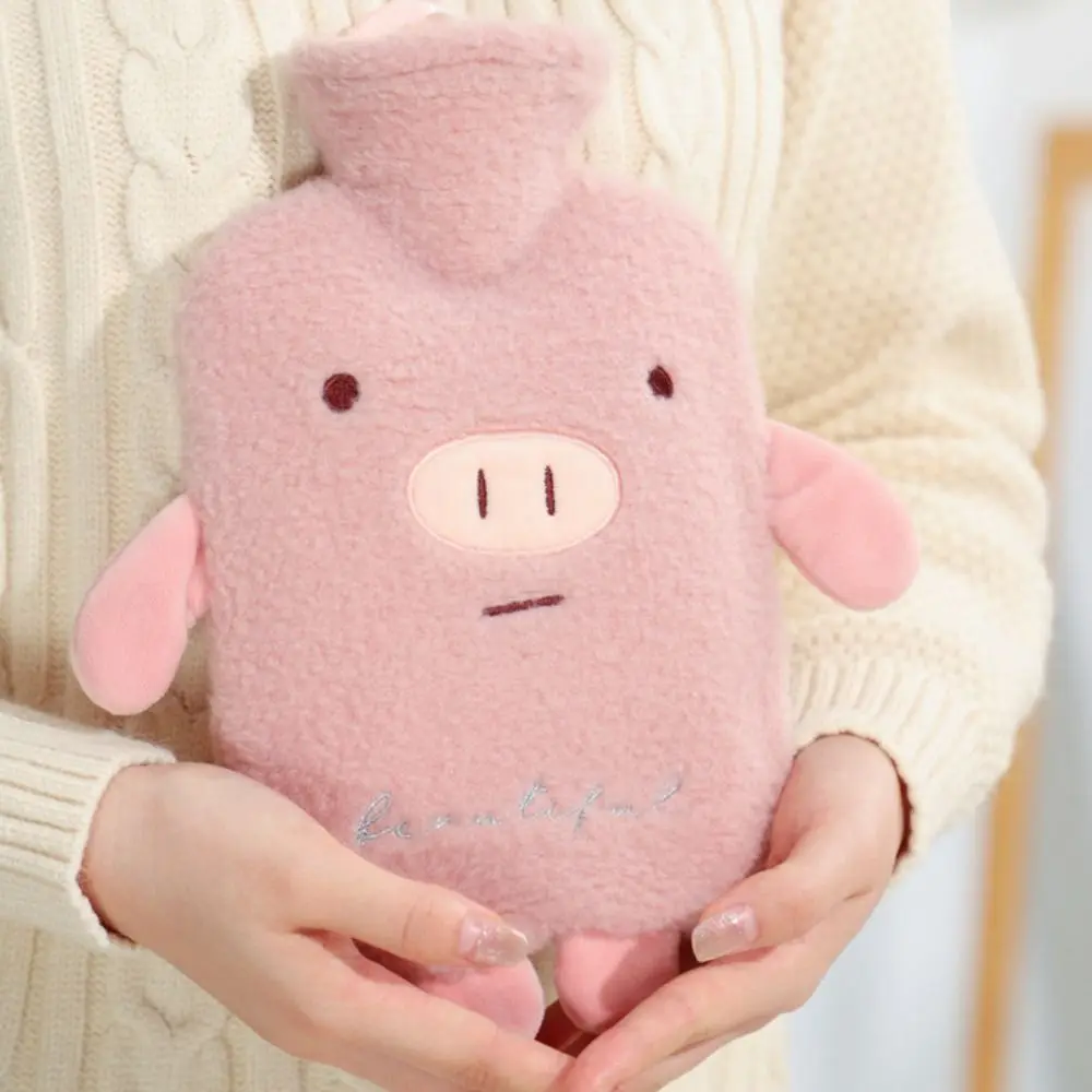 كارتون لطيف الكرتون كيس الماء الدافئ القابل للإزالة مكافحة السمط زجاجات الماء الساخن الدب الدفء أطول تدفئة اليد الهدايا