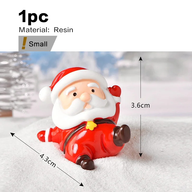 جديد عيد الميلاد سانتا كلوز شجرة الدب ثلج مصغرة تمثال منزل ديكور المنزل حديقة سيارة كعكة اكسسوارات الديكور الحديثة