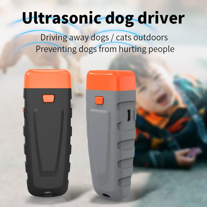 Handheld ultrasonic dog trainer, anti-barking dog trainer, LED flashing charging portable pet product