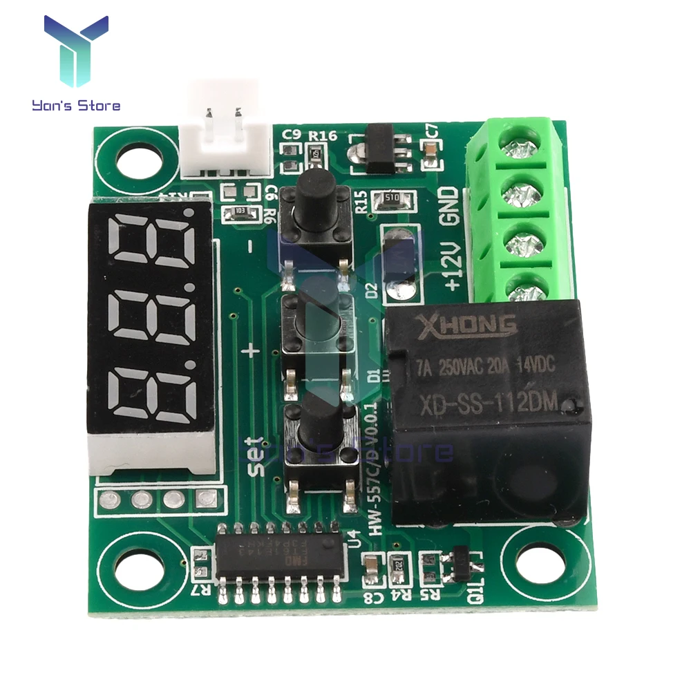 1Pcs W1209 Digital Thermostat High Precision Digital Display Temperature Controller Module Refrigeration Heating DC12V -55℃~120℃