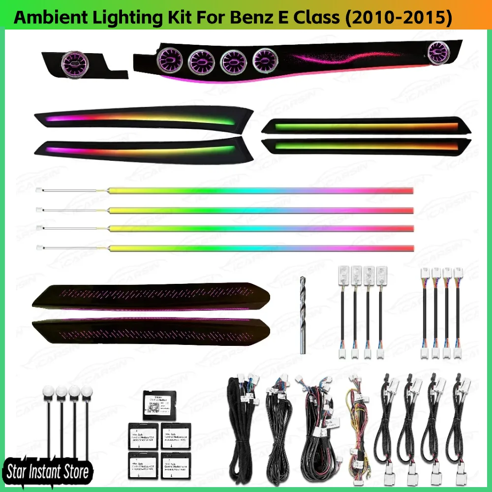 

Upgrade 256 Colors LED Car Interior Ambient Light for Mercedes Benz E Class W212 2010-2015 Strip Accessories Decoration