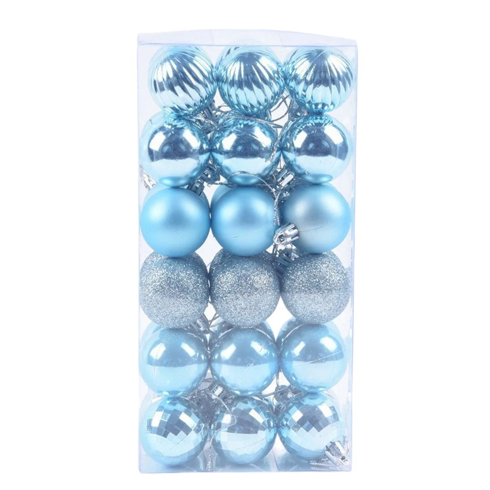 

Christmas Ornaments Shatterproof Christmas Tree Ornament Set Christmas Balls Decoration New Ice Blue