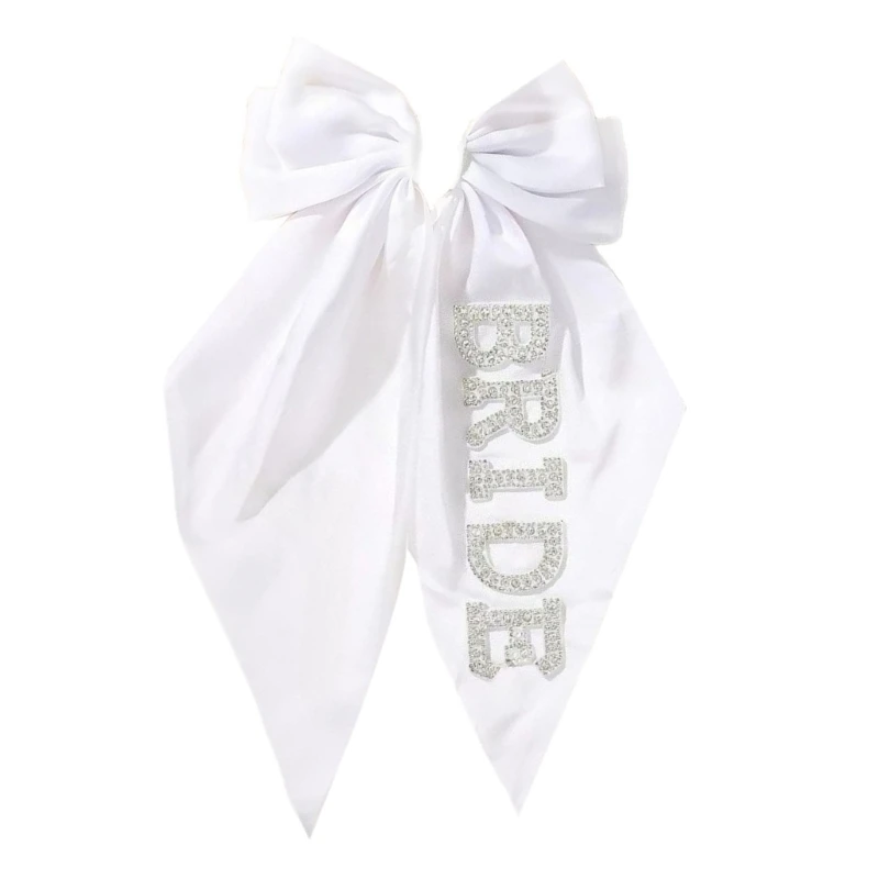 

Rhinestones Decors Wedding Bride Hair Clip Bridal Shower Hair Barrette For Bride 15UB