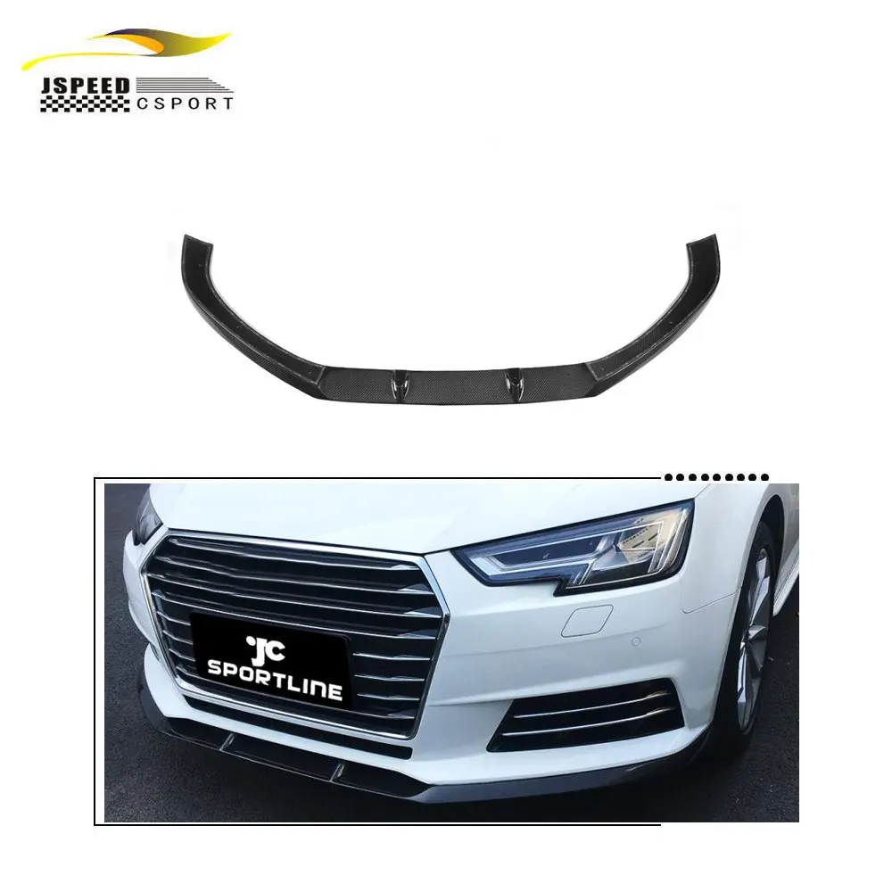 

Suitable for Audi A4 B9 sedan 4-door 17-18 carbon fiber front bumper lip