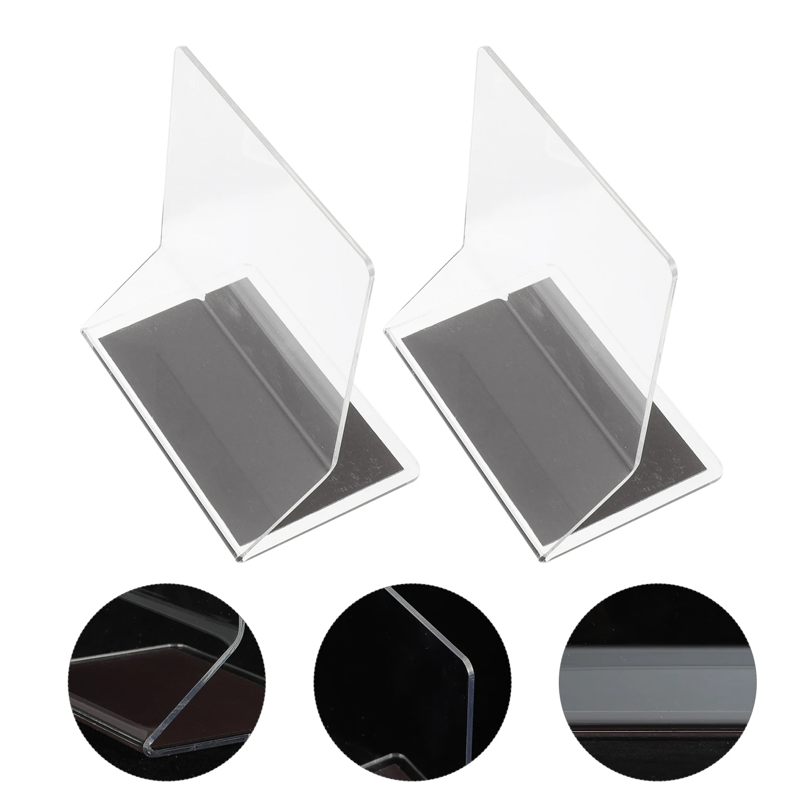 

2pcs Plastic Shelf Dividers Transparent Commodity Separators Snacks Classification Boards Supermarket Store Storage Racks
