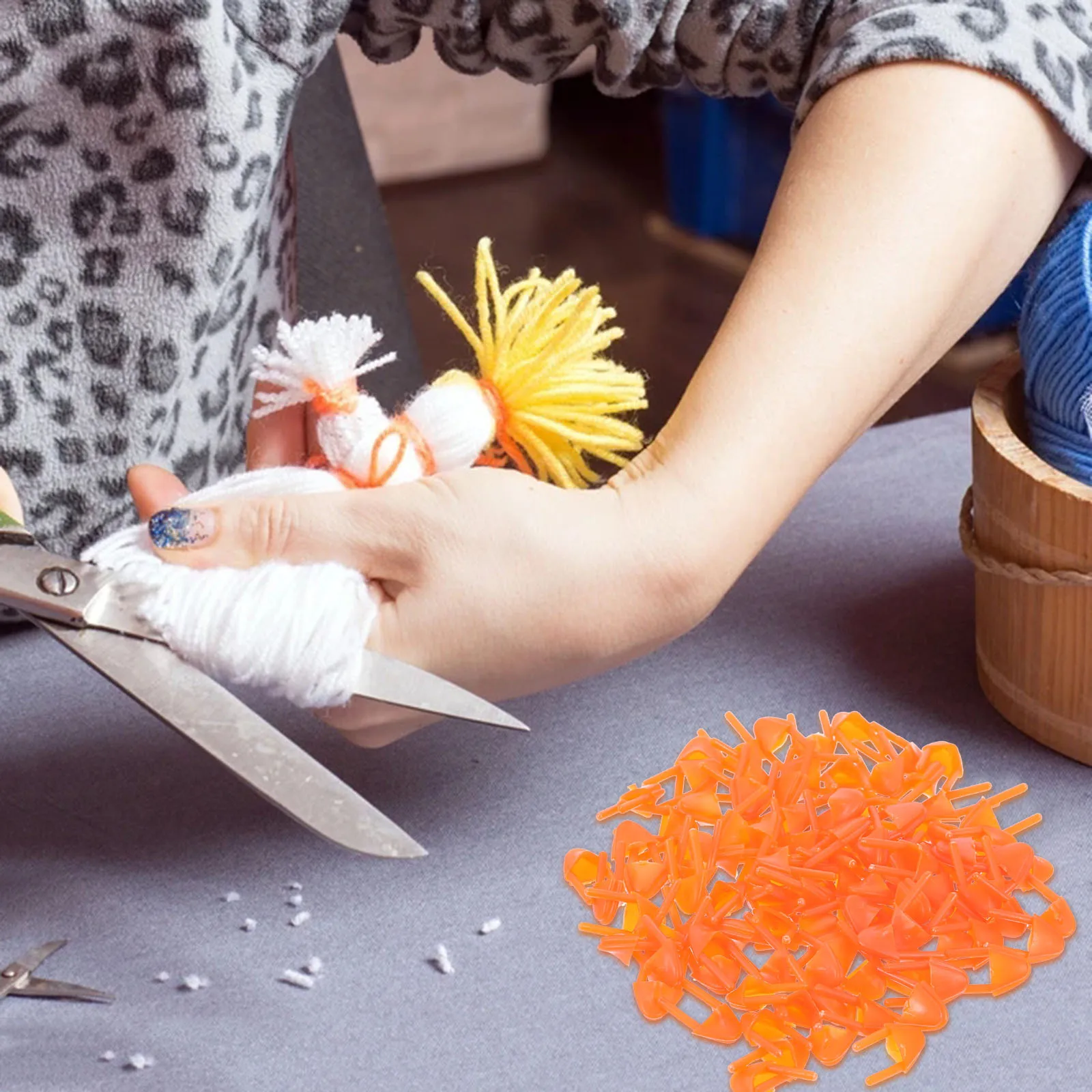 ปากเป็ดพลาสติก 100 ชิ้น อุปกรณ์ตกแต่งปากสัตว์ สำหรับงานประดิษฐ์ DIY ของเล่นเสริมสร้างจินตนาการ