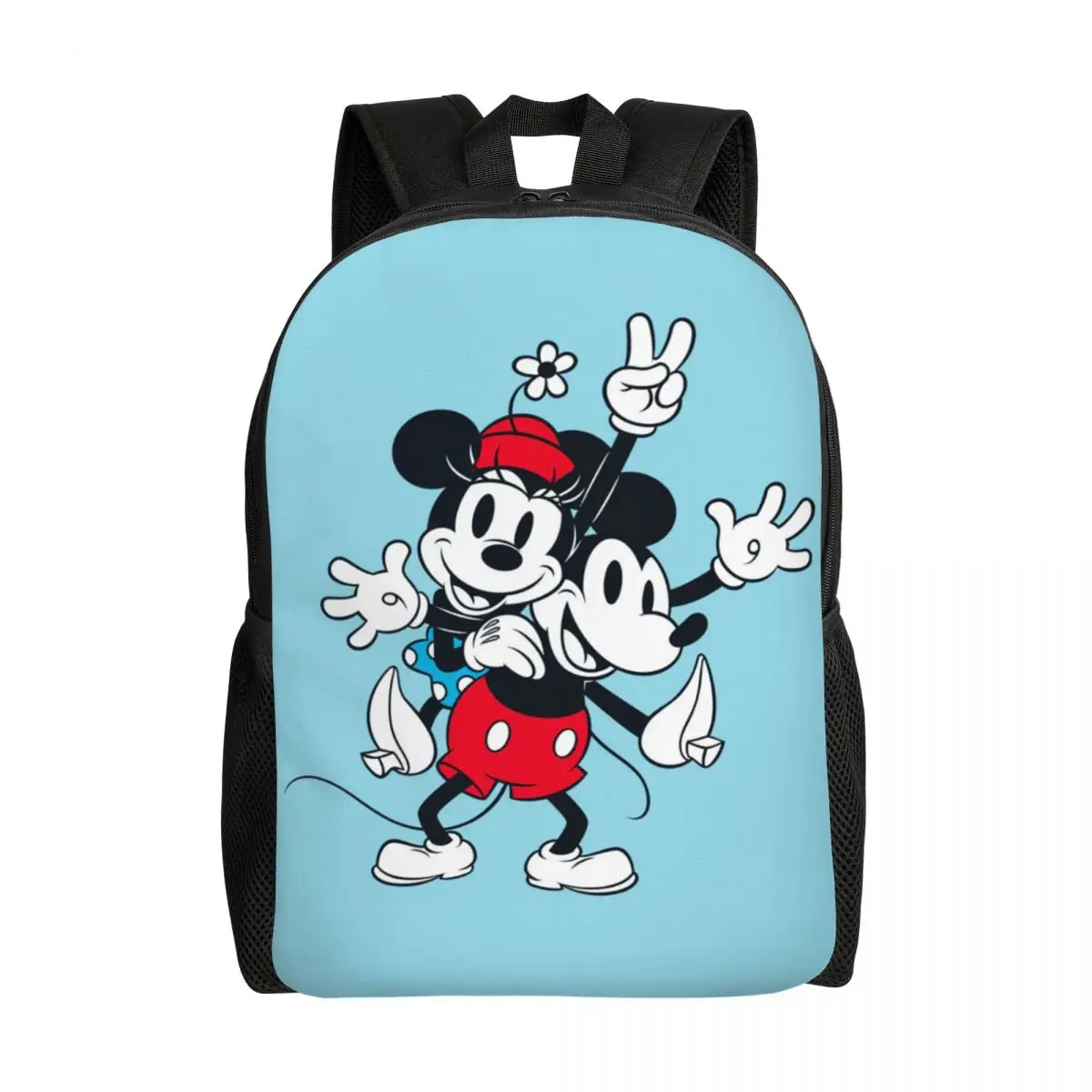 

Custom Mickey & Minnie Travel Backpack Men Women School Computer Bookbag Cartoon College Student Daypack Bags