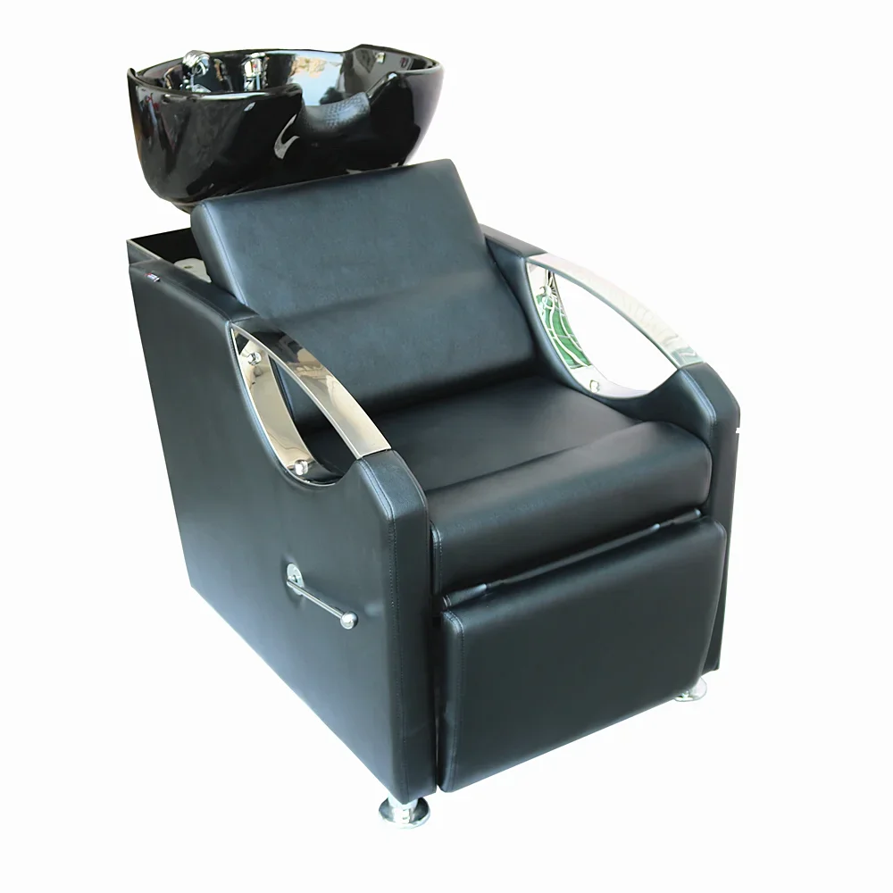 2020 Hot sale good price shampoo chair black ceramic bowl washing unit shampoo chairs