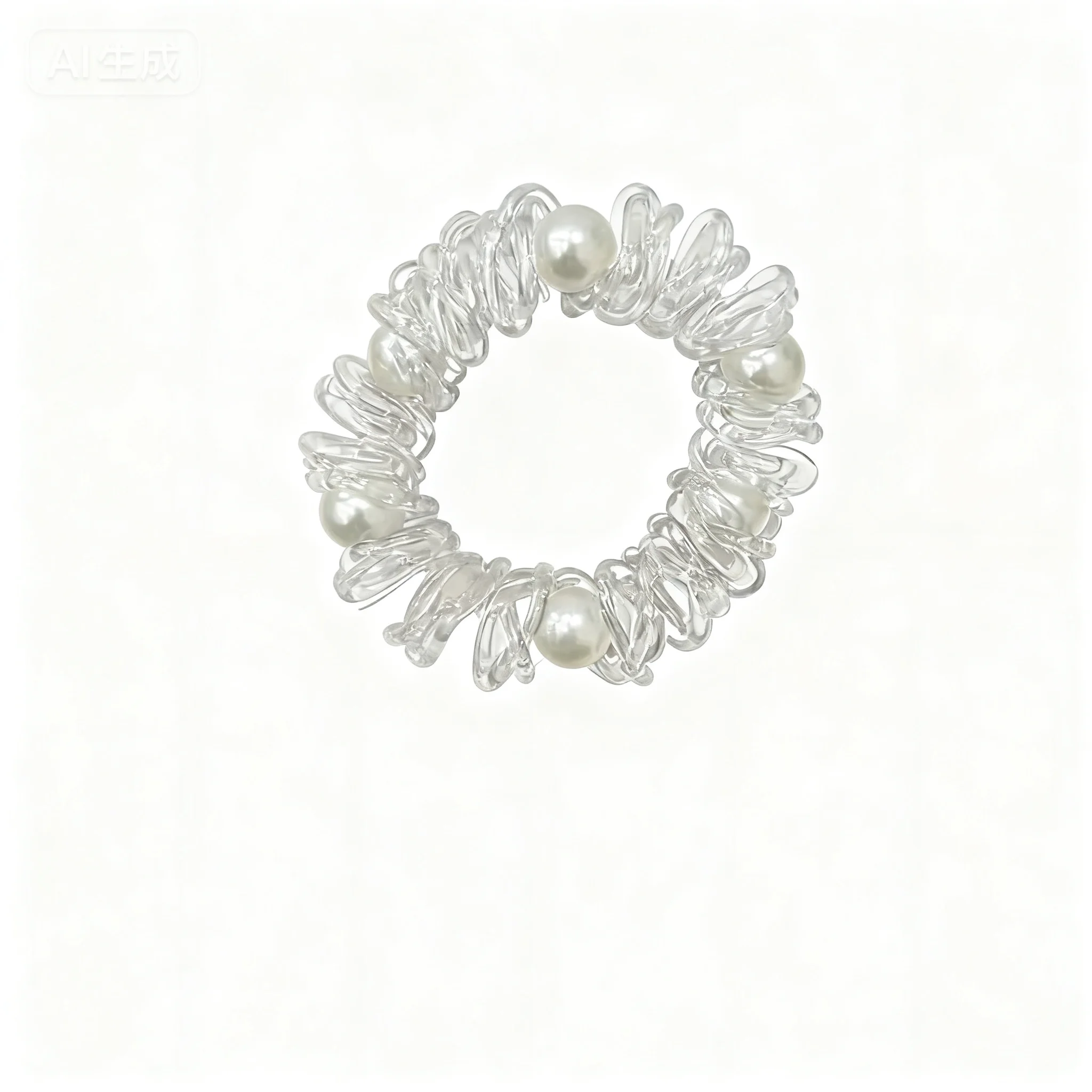 Pearl Transparent High Elasticity Hair Tie Non-Damaging Hair Rope Sweet Cool Spicy Girl Hair Rope Hair Accessory