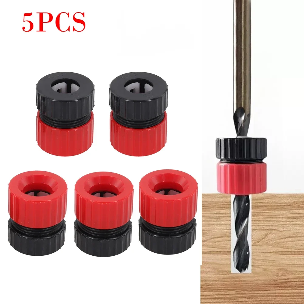 

5PCS Adjustable Drill Bit Stop Collar Drill Depth Stop Bit Collar Set 3-13mm Bit Set-Screws Woodworking Tool Accessories
