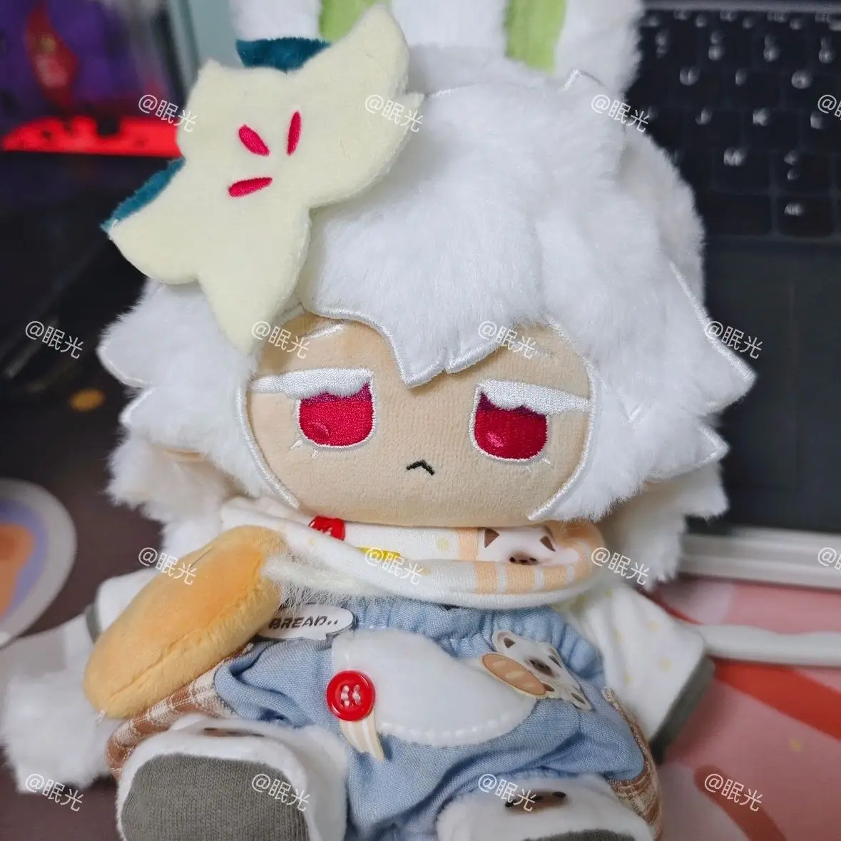 20CM Cookie Run Kingdom Game White Lily Cookie Cute Plush Doll Body Dress Up Stuffed Toys Dolls Figures Gift for Adults and Kids