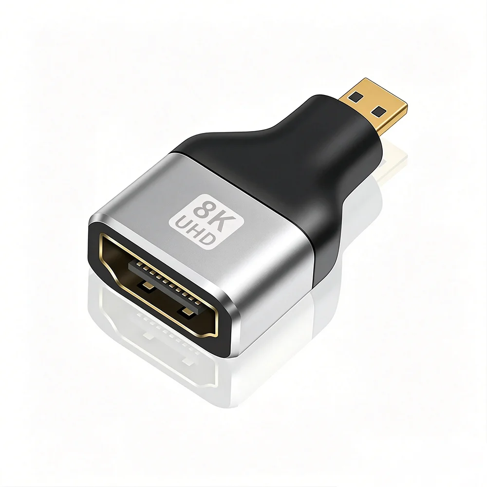 HDMI-compatible Adapter Mini/Micro HDMI To HDMI 8K 60Hz 4K 120Hz/144Hz HDMI Male To Female Converter For HDTV Laptops PS4 TV Box