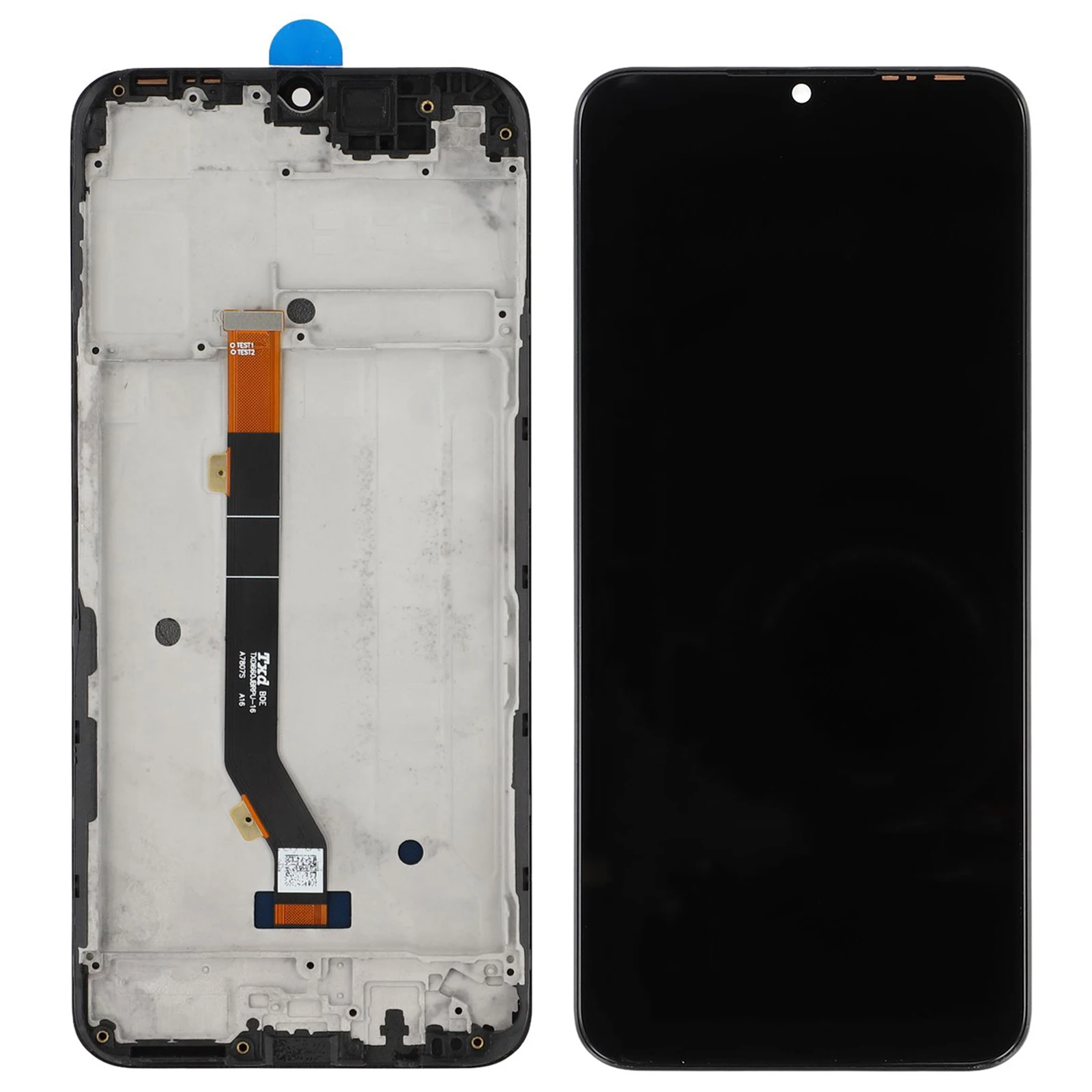 For TECNO Spark 8T (2021) KG6p Grade C LCD Screen and Digitizer Assembly + Frame (Without Logo)