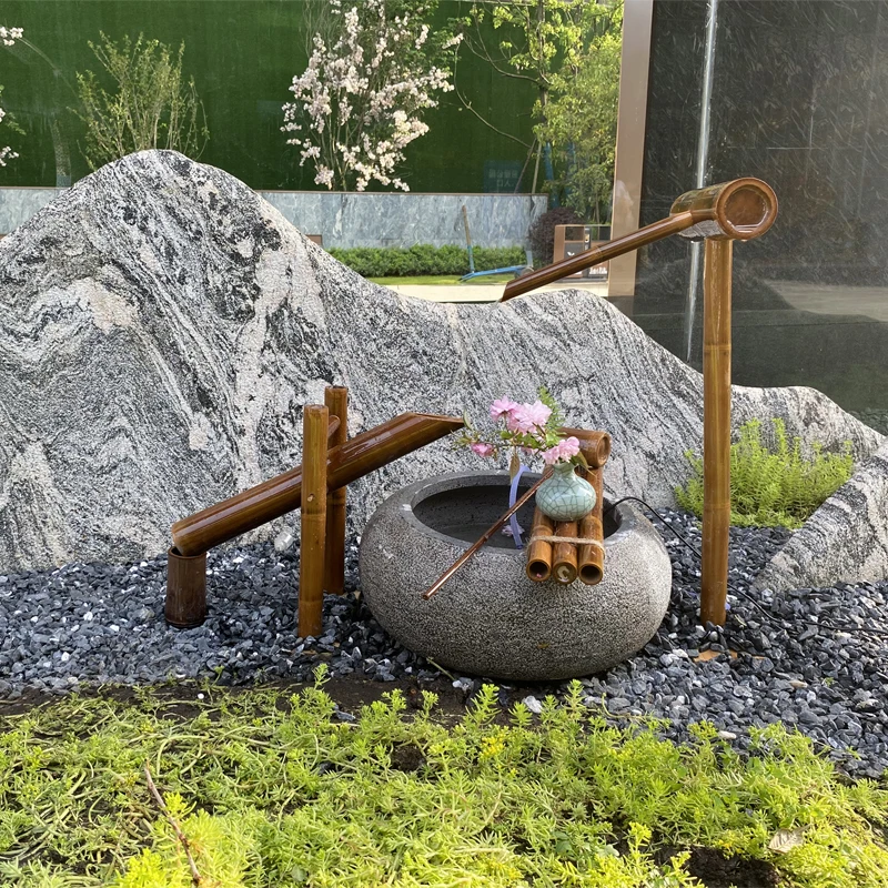 Японский бамбук Jinglu каменна – обзор и цена Zen Gardening Tools