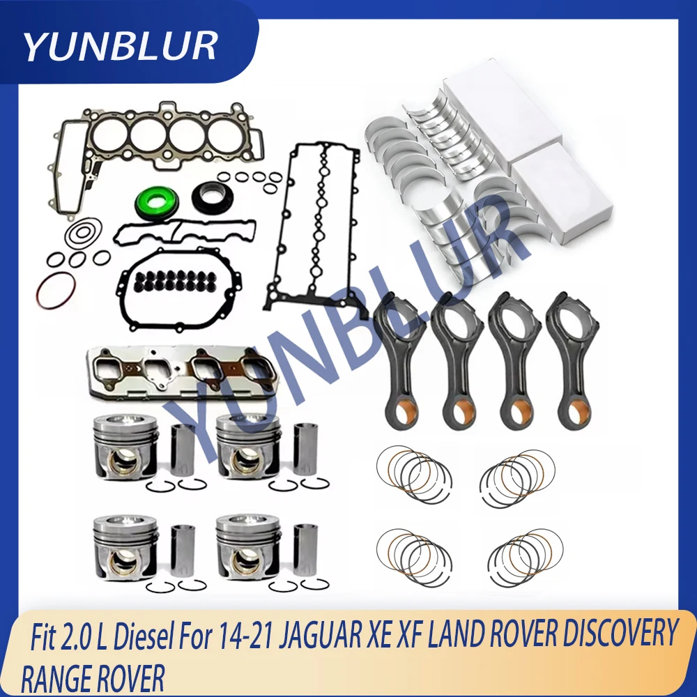 

STD 204DTD 204DTA Full Gasket Bearing Piston Con-rod Set Fit 2.0 L Diesel For 14-21 JAGUAR XE LAND ROVER DISCOVERY RANGE ROVER