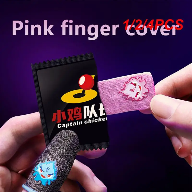 1/2/4PCS Finger Sleeves for Gaming Controller PUBG Mobile Gaming Sweatproof Sensitive Touch Screen Fingertip Cover Gloves