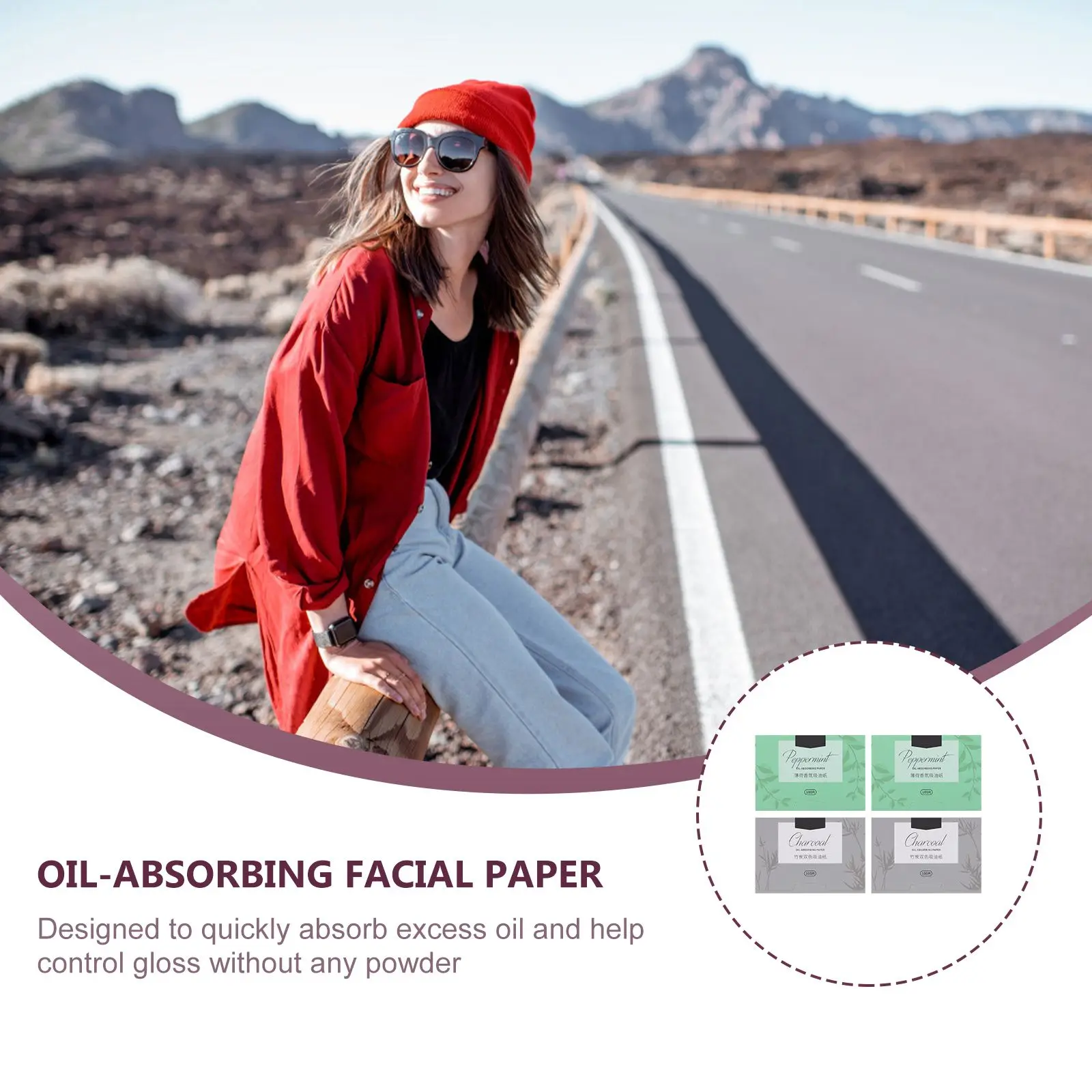 4 Boxes Absorbing Tissues Facial Oil Control Blotting Paper Portable Wipes Disposable Oil Control Tissue