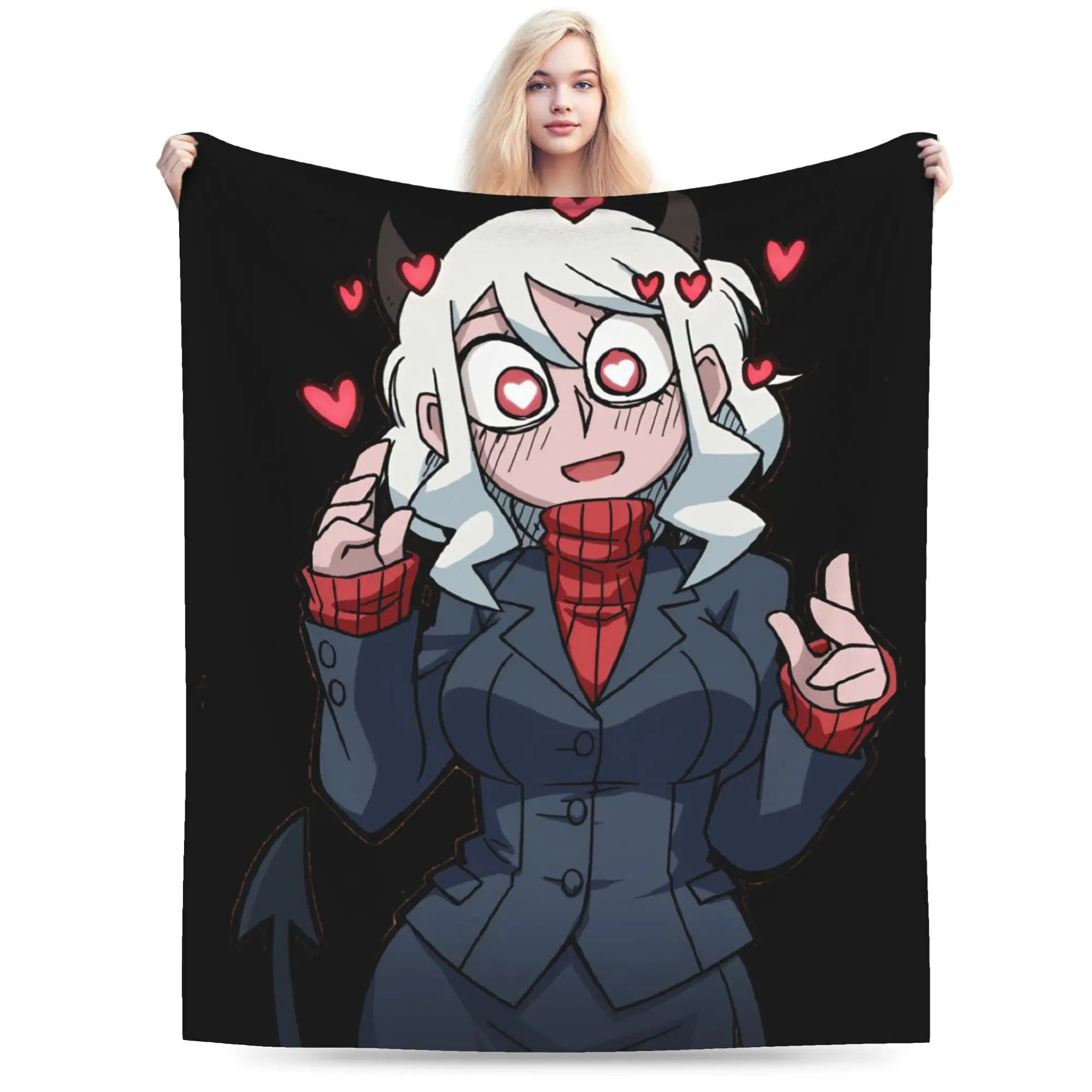 Contradiction Helltaker Lucifers Modeus Throw Blanket for Couch  Fuzzy Soft Plush Blanket 50x60 Inches Multiple Sizes Bedspreads