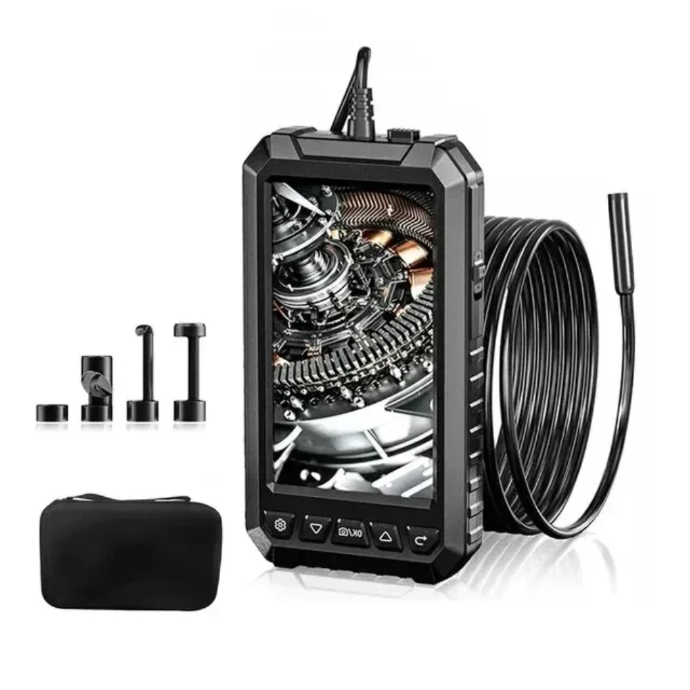 New 5.0 Inch IPS Screen Industrial Endoscope Camera 8mm HD1080P Sewer Car Piping Inspection Camera Borescope 8 LED Waterproof