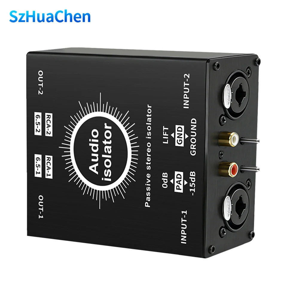 

2-канальный XLR/RCA/TS/TRS пассивный фильтр для устранения влаги для аудиооборудования, изолятор контура заземления, шумовой фильтр для различных аудио