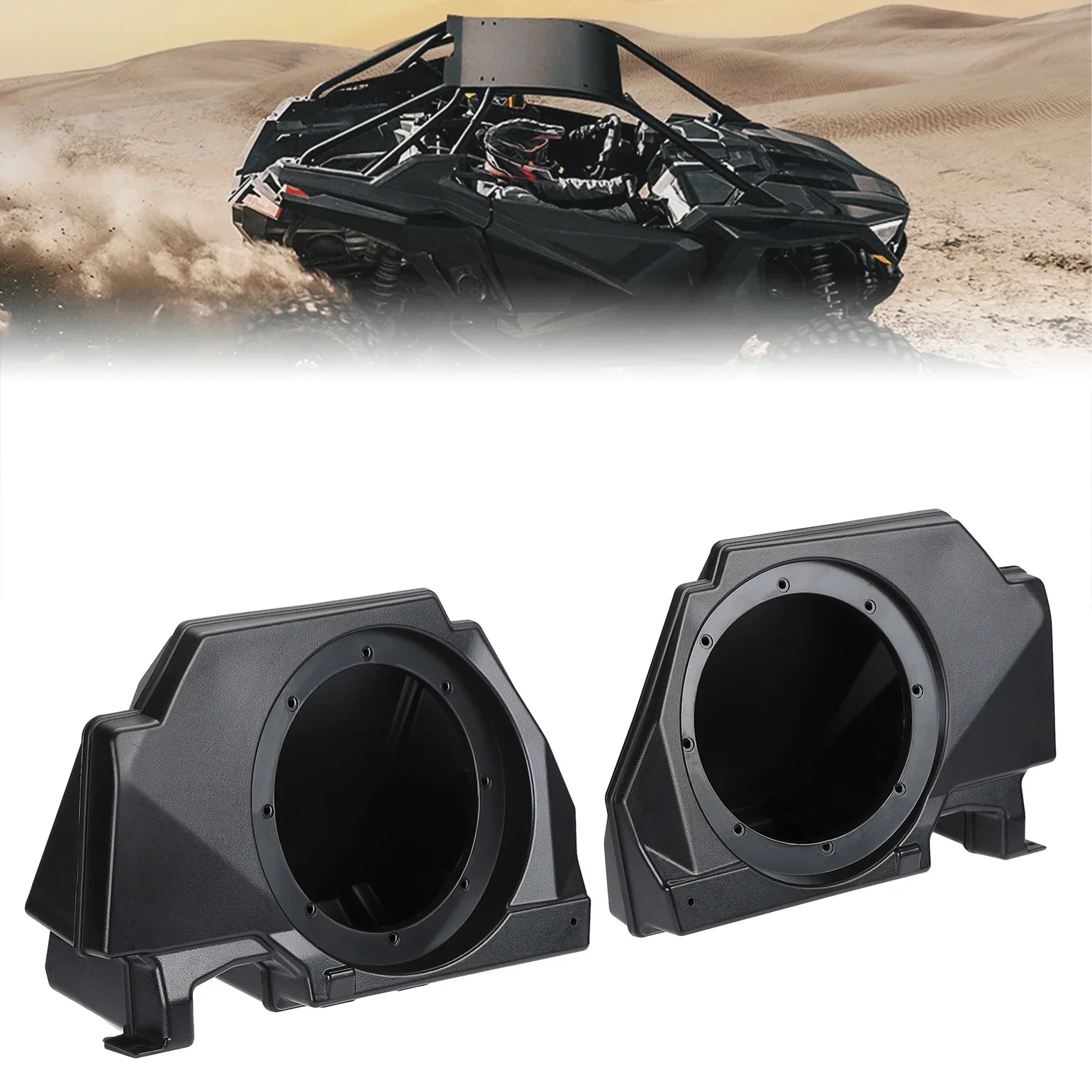 Rear Seat Speaker Pods Brackets Mount UTV Compatible with Polaris RZR PRO XP / XP4 / Turbo R/ Pro R/ Pro R 4 Sport 2020-2024