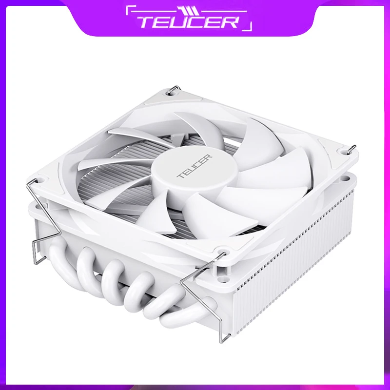 TEUCER 6 Heat Pipes Ultra Thin Heat Sink 45CM Low Profile CPU Cooler TDP 130W LGA1700/115X/2011/2066 AM5 ITX Gaming Radiator