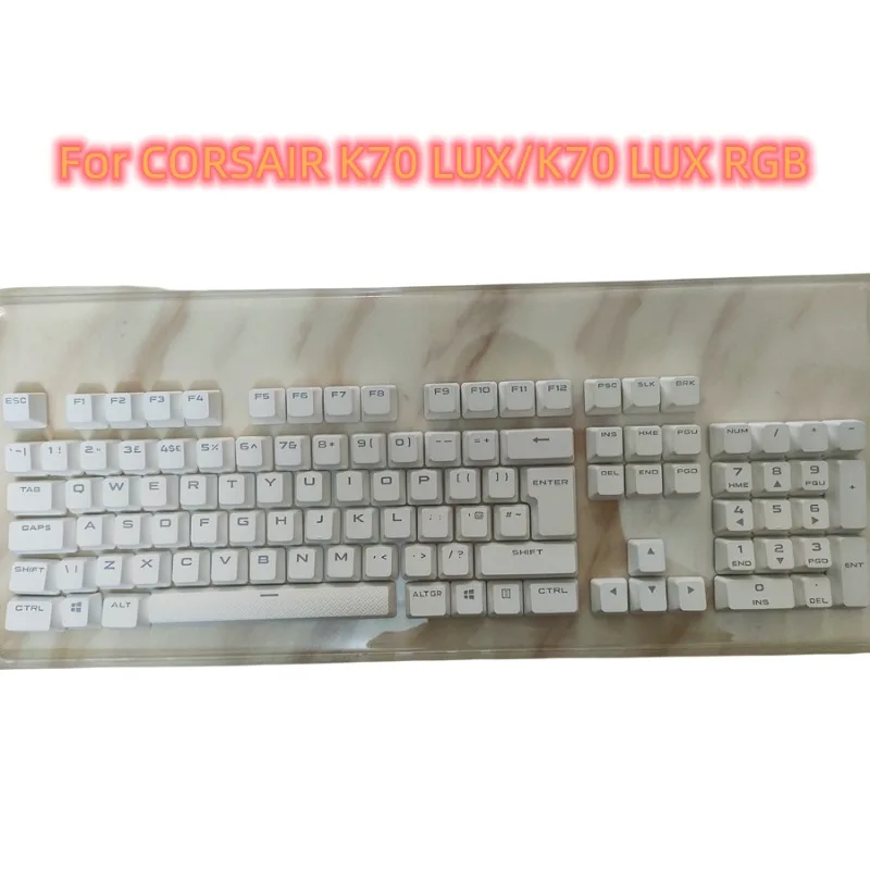 A Full Set Key Caps Keycaps for CORSAIR K70 LUX/K70 LUX RGB/K95 Mechanical Keyboard Black White ABS PBT