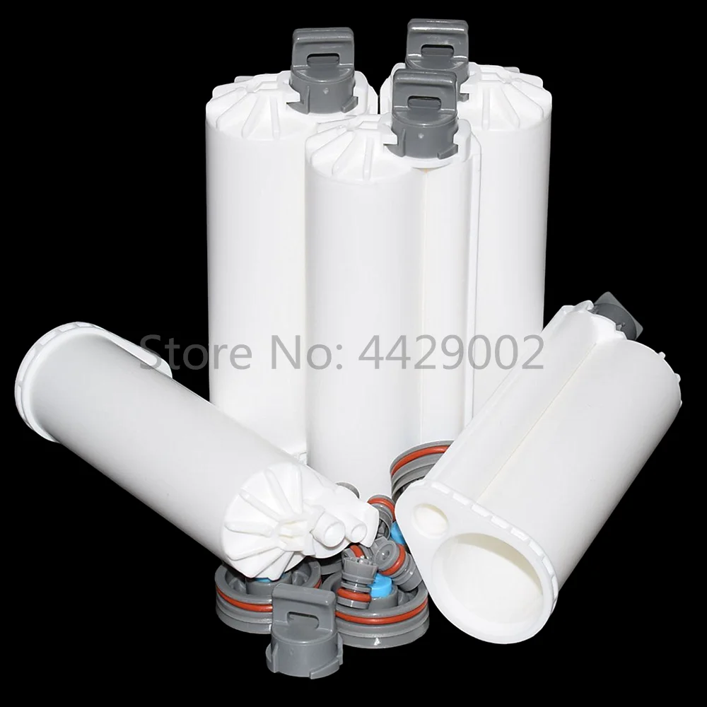 500 Stück 10:1 Klebstoff-Tuben 50ml Leere Kartuschen 2-Komponenten-Doppelkartuschen-Set zum Befüllen von 2-Komponenten-Epoxidharz AB Epoxiklebstoffen – Detail 2