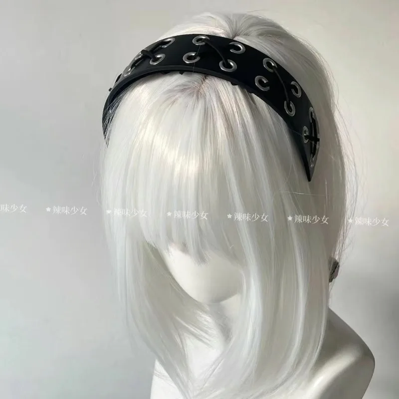 Darkly الشرير القط الأذن برشام عقال ثقافة فرعية وأشار مخالب القط المعادن الثقيلة الجلود عقال فتاة حار القوطية خوذة