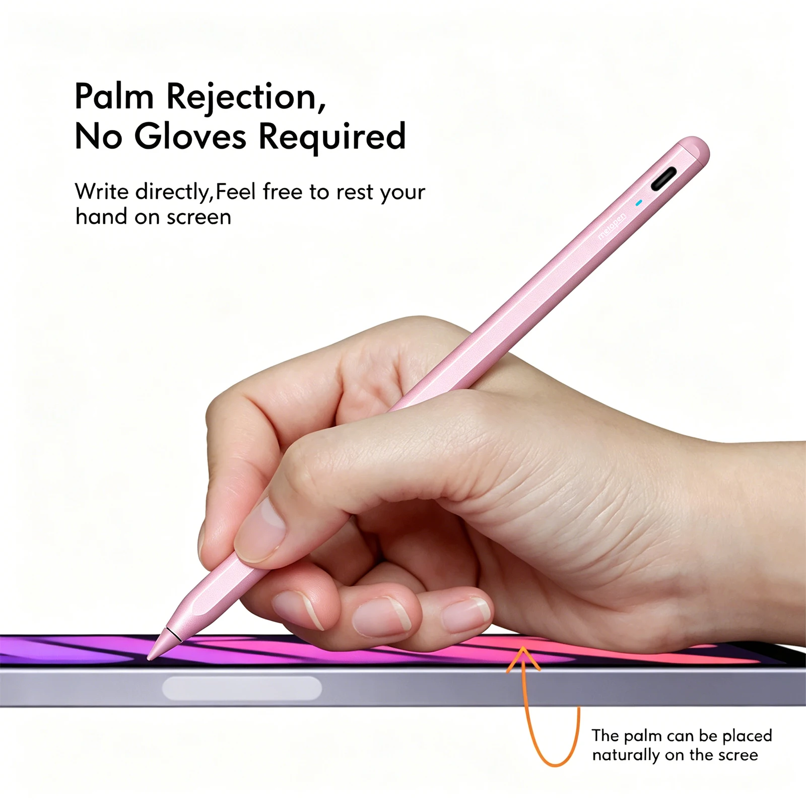 MetaPen A8 Lápiz Magnético para Apple iPad Pencil 2018-2026, Anti-Rechazo de Palma, Precisión de 0.1mm, para iPad A16 M5 Pro 13