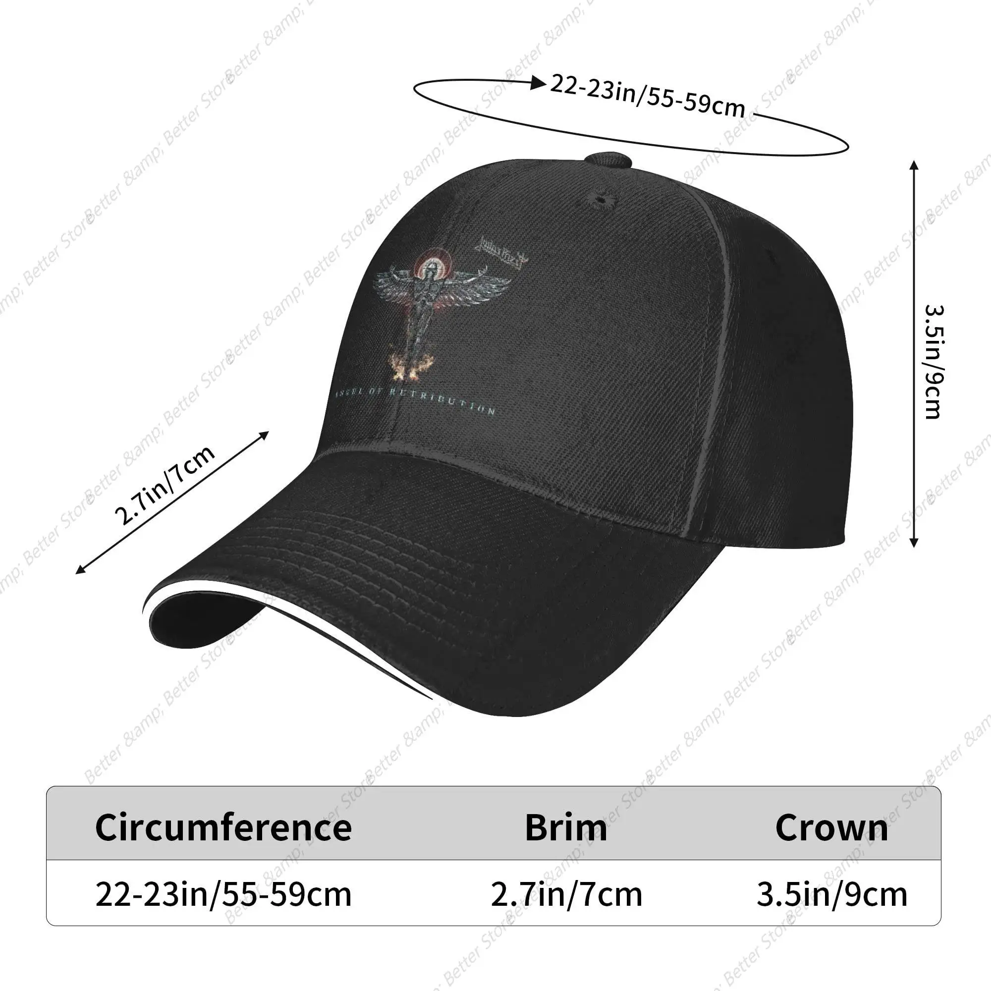 Trucker Hats Breathable Adjustable Hat Judas Rock Band Priest Baseball Dad Golf Hat Men Women Black image 6