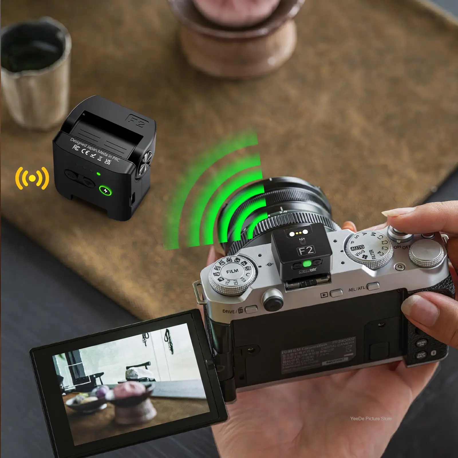 Medalight F2 كاميرا صغيرة قابلة للشحن ضوء فلاش Speedlite لكاميرات فوجي/سوني/نيكون/كانون/لايكا الرقمية فيلم DSLR