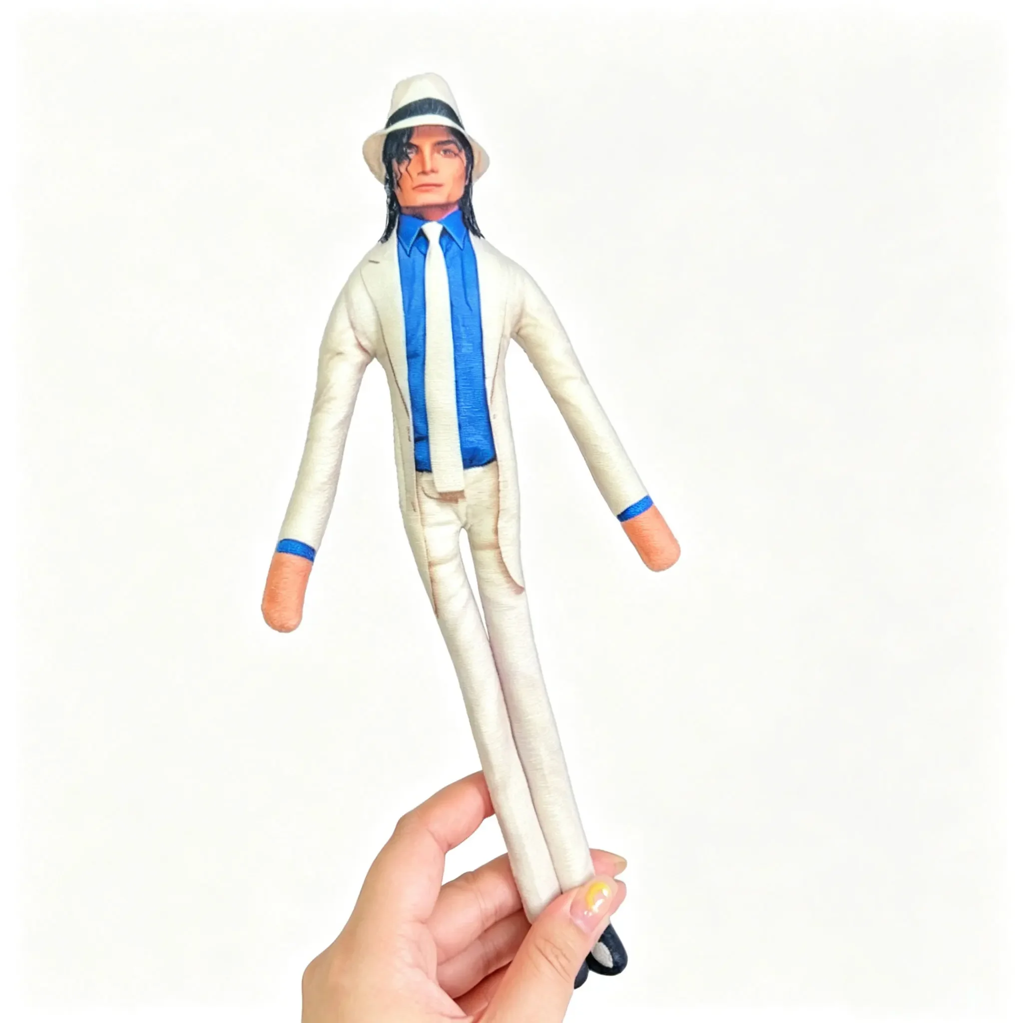 2026 Anime MJ Michael Jackson Plüschfigur, Pop-Plüsch, gefüllte Figur, Zimmerdekoration, abstrakte, bewegliche Gelenk-Requisiten – Detail 10