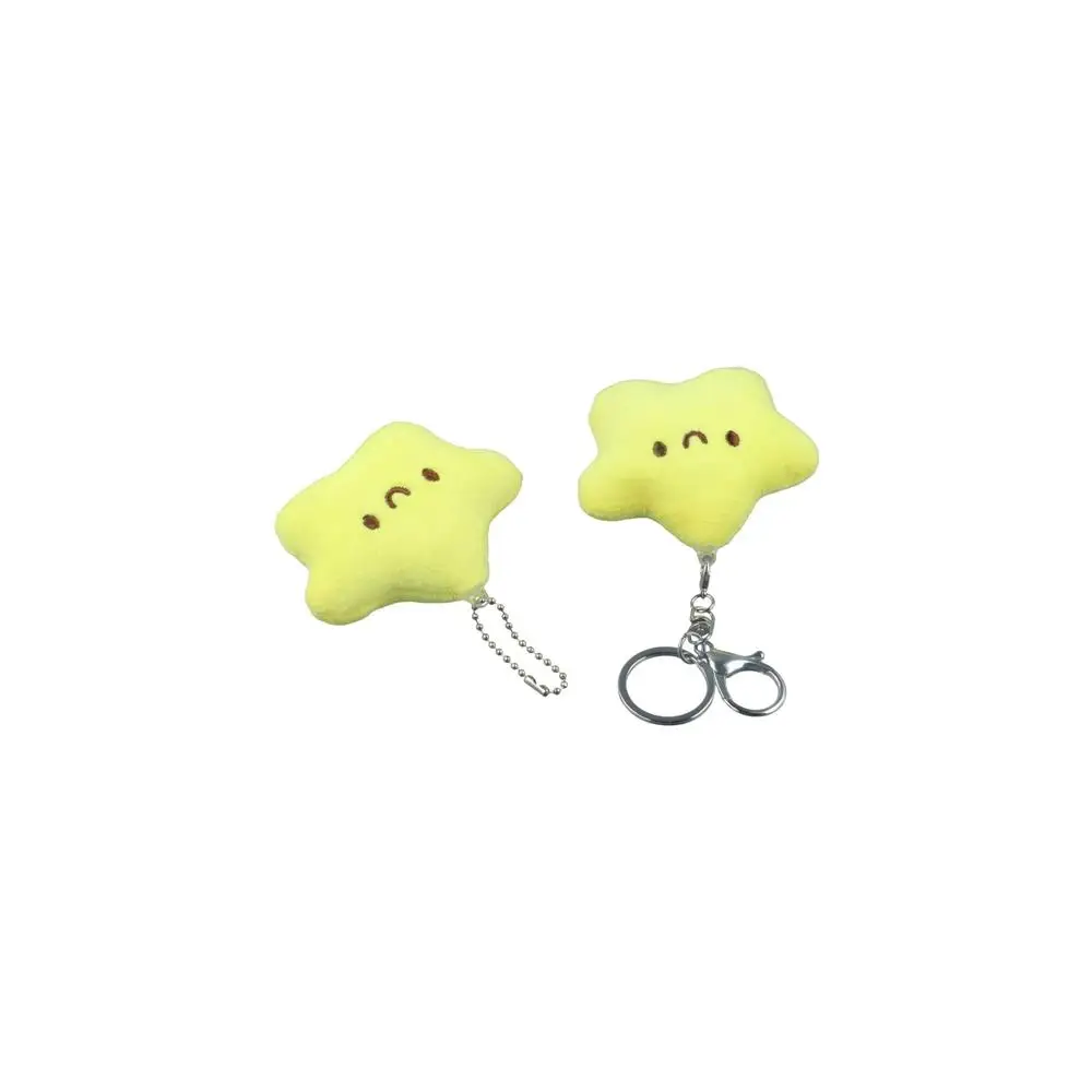 Hanger accessoire zachte ster pluche sleutelhanger handgemaakte pluche ster pluche hanger schattige katoenen pentagram sleutelhanger rugzak hanger