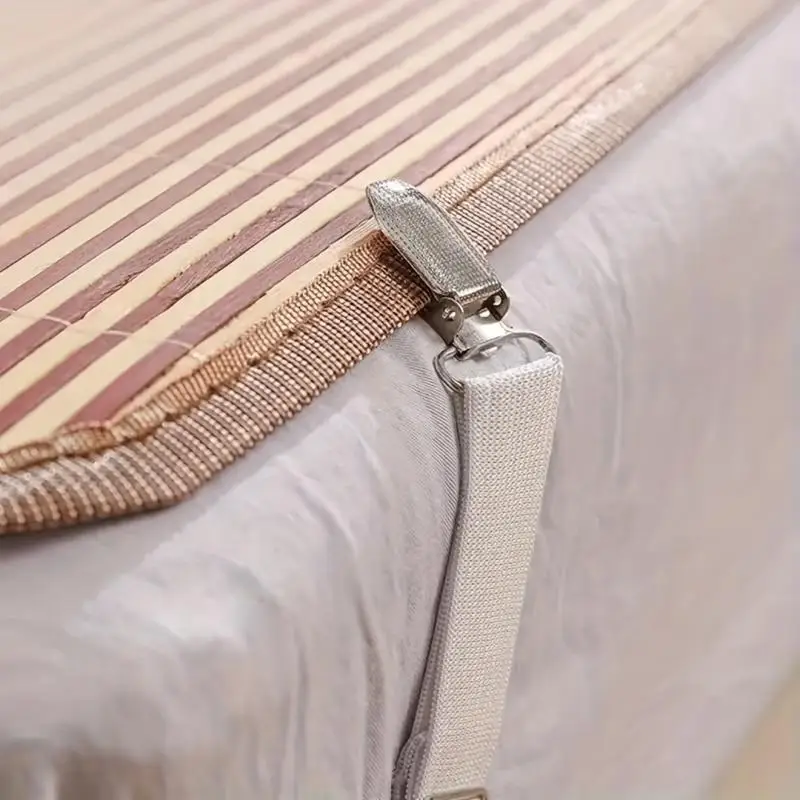 4Pcs Invisible Bed Sheet Fasteners No Trace Mattress Straps Anti-Slip Sheet Holders To Keep Bedding In Place