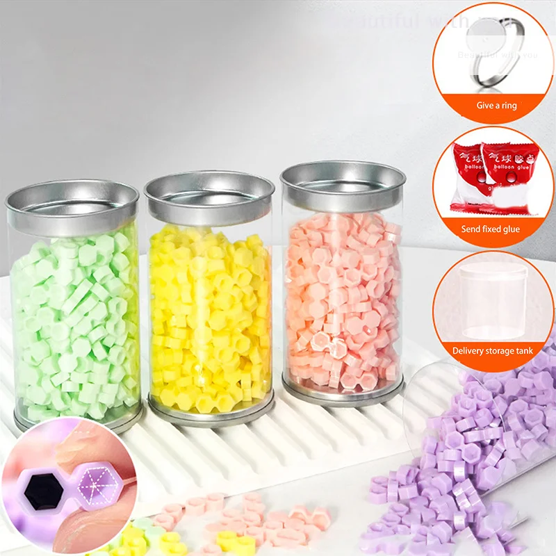 

New 200pcs/can Disposable Glue Rings Plastic Cup Rings Holder Diamond Shape Tattoo Pigment Eyelash Extension Tools Lash Supplies