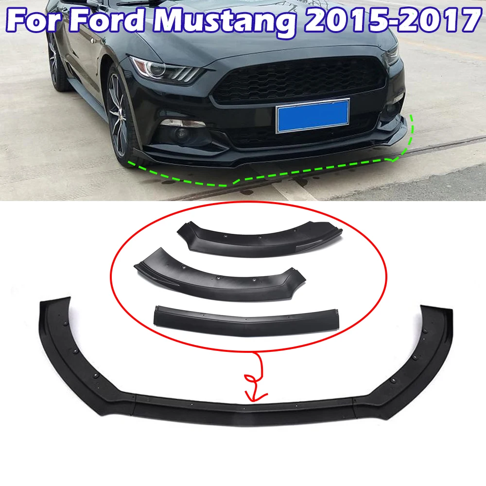 

Защитный сплиттер-диффузор переднего бампера для Ford Mustang 2015-2017, нижний обвес, передний спойлер