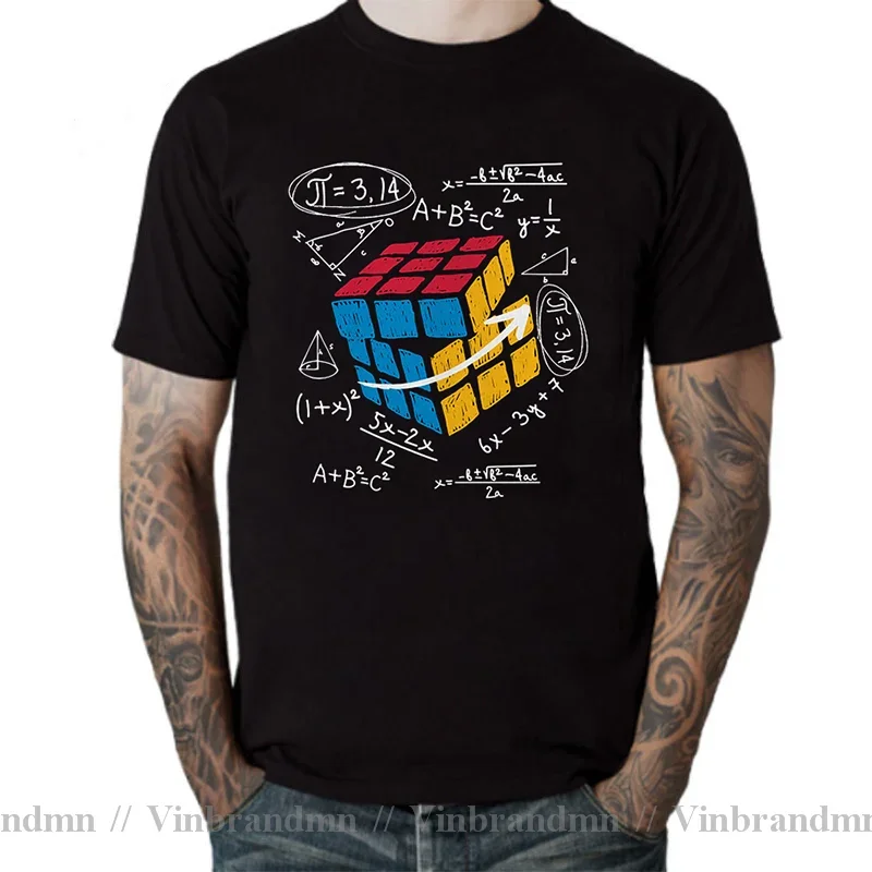 Geek Math The Big Bang theory T Shirt Men Nerd Magic Square T Shirt Sheldon Cooper Men's T-shirt Rubik's Novelty Cube Tee Shirt