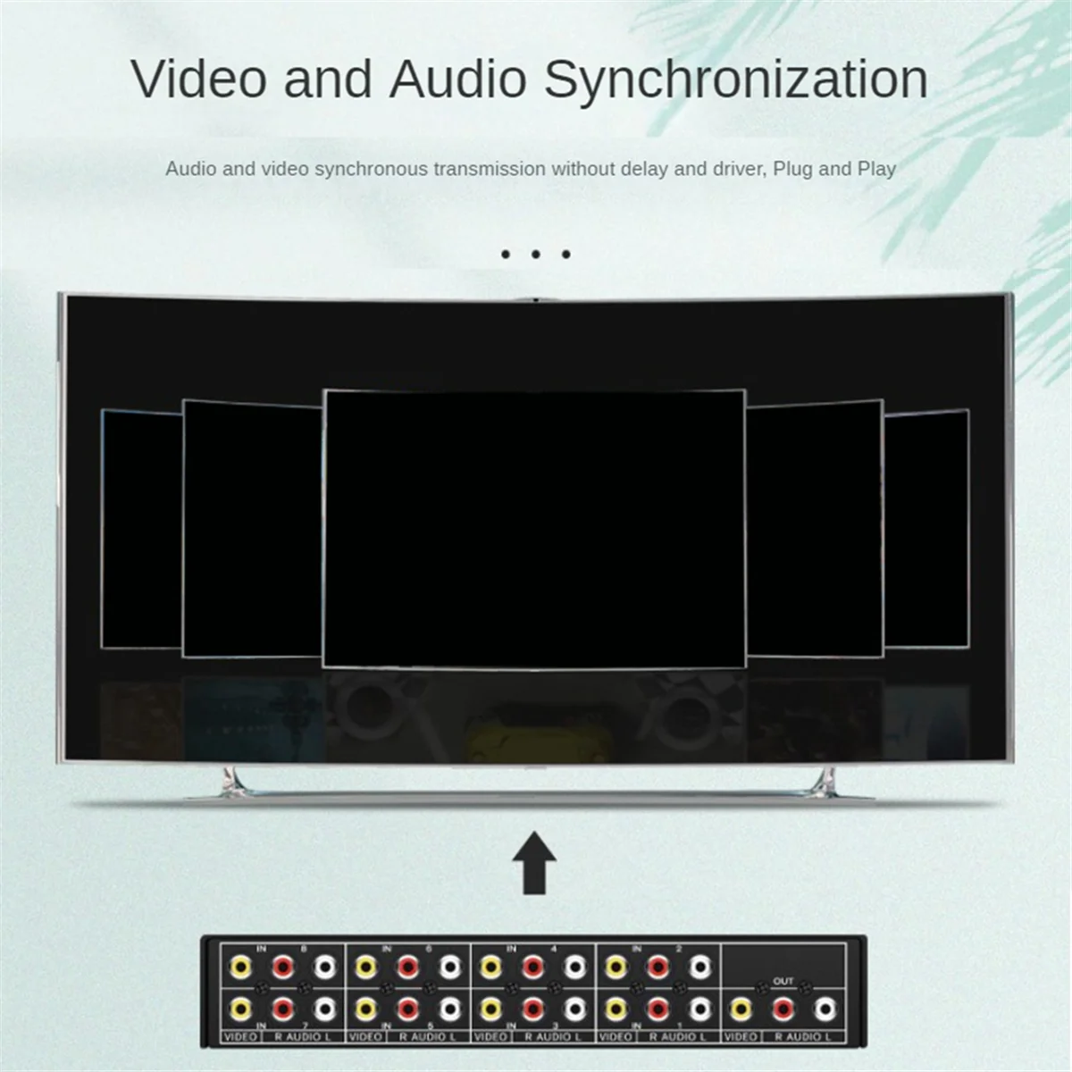 Eight in One Out AV Switch Selector Video L/R Audio Selector Box 8-Port_N34R
