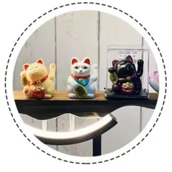 Lucky Cat Ornament Mini Solar Automatic Waving Lucky Cat Car Decoration Automobile Accessory For Home Decor In Stock