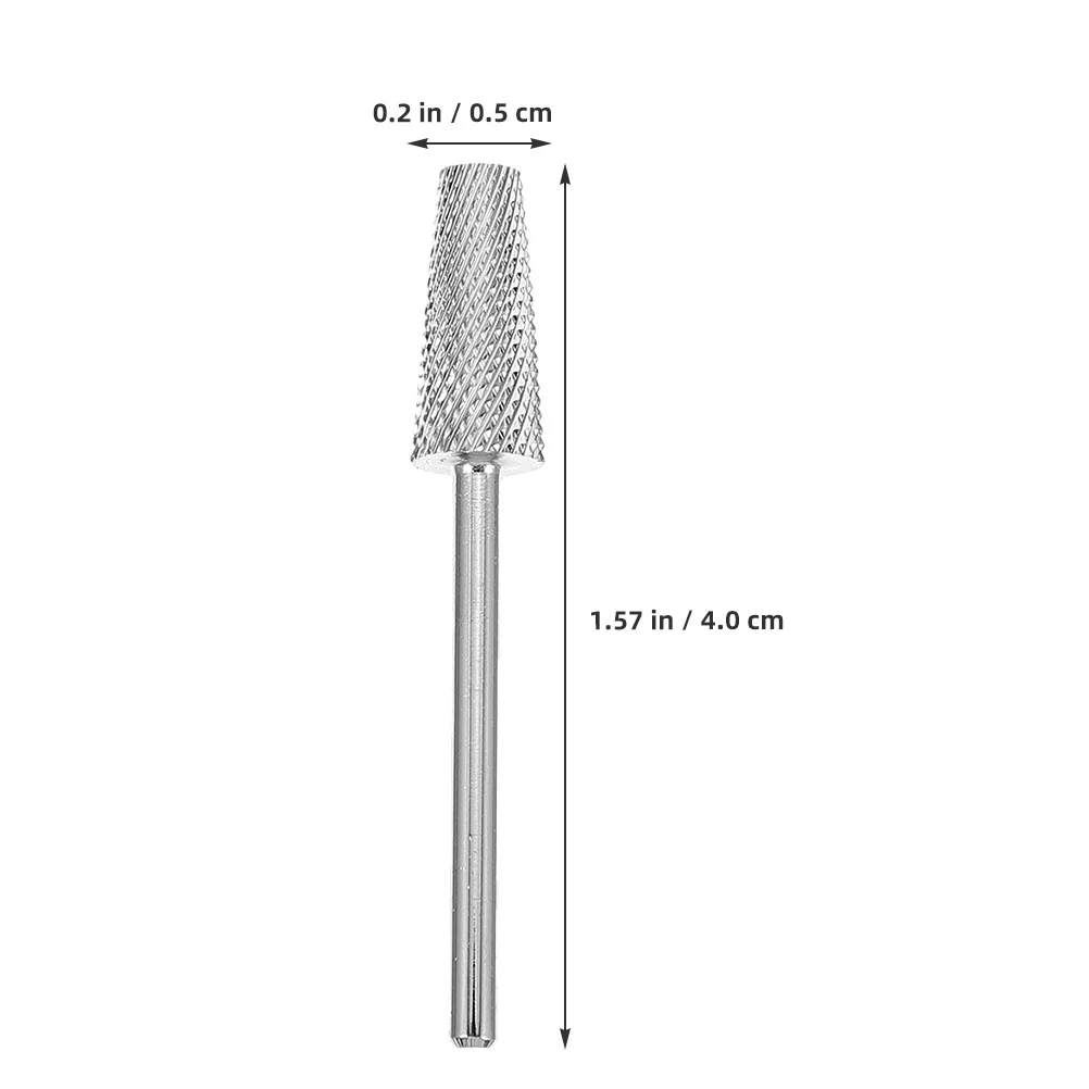 3Pcs Nail Drill Bits Cone Shape Safety Grinding Polishing Heads Light Weight Portable for Home Nail Salon Drill Bit Set