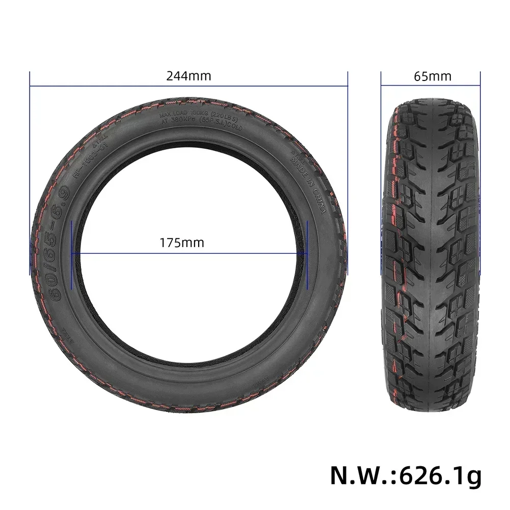 10 inch 60/65-6.9 Elektrische Scooter Band Off Road Vacuüm Band Voor Ninebot Max G2/G65 E-scooter Tubeless Band Scooter Onderdelen