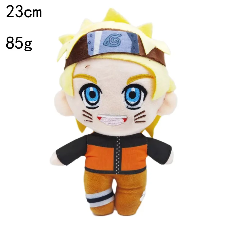 New 23-27cm Naruto Stuffed Plush Toy Classic Japanese Comic Peripheral Doll Naruto Kakashi Gaara Doll Children's Birthday Gift