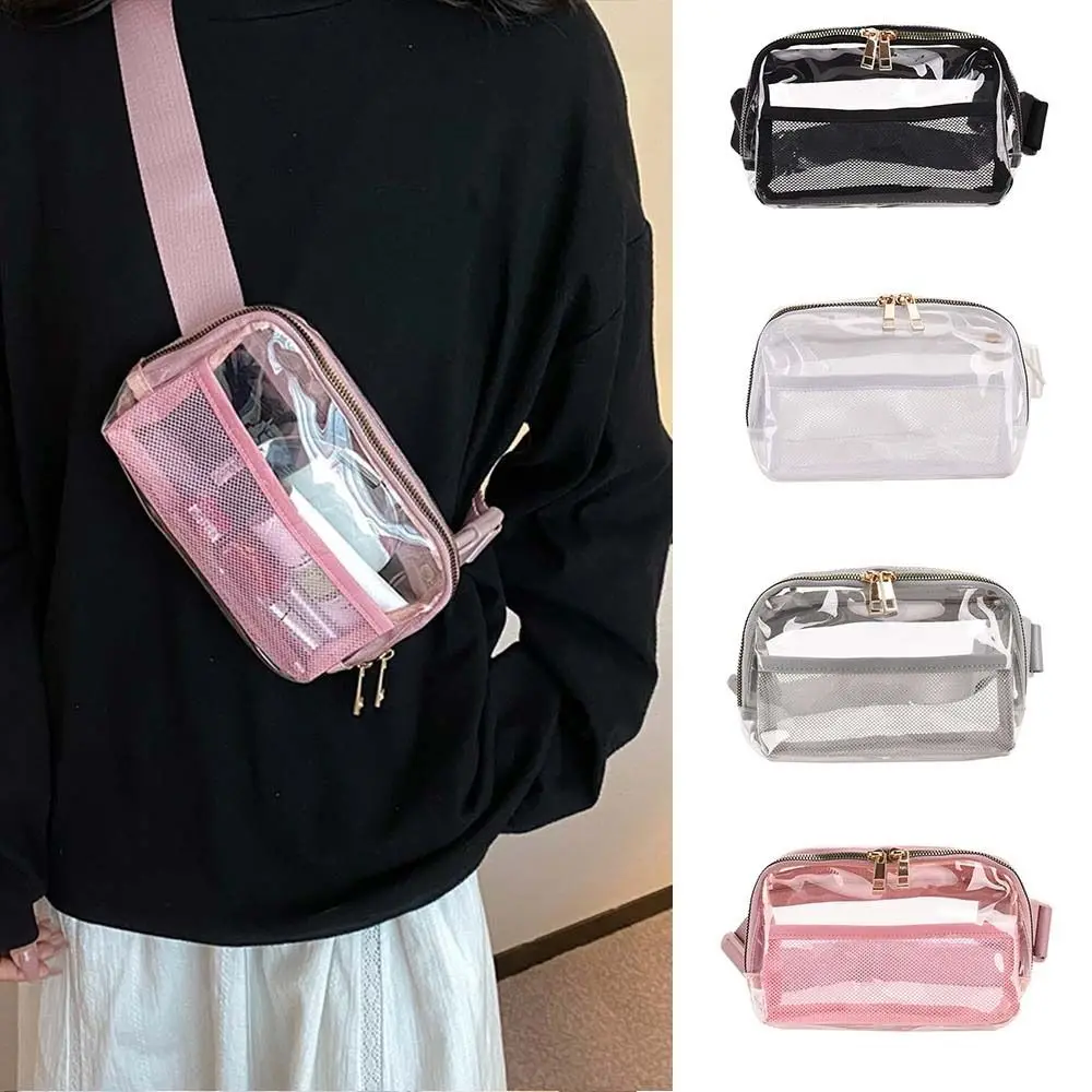 Sac à bandoulière transparent en PVC imperméable pour femme, sac messager de grande capacité, sac à main avec sangle réglable, sac initié, mode